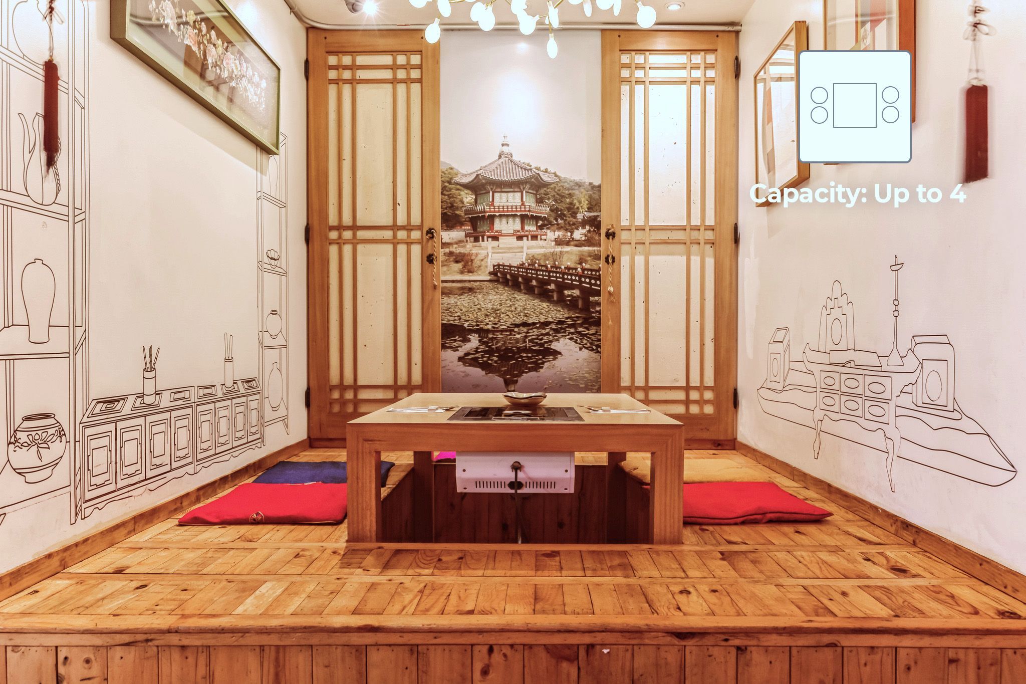 Capacity: Up to 4 people