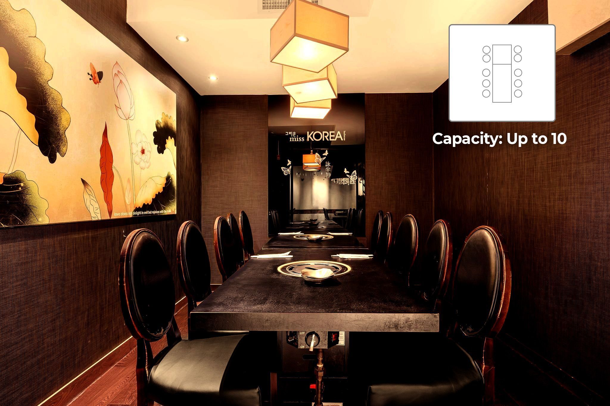 Capacity: Up to 10 people