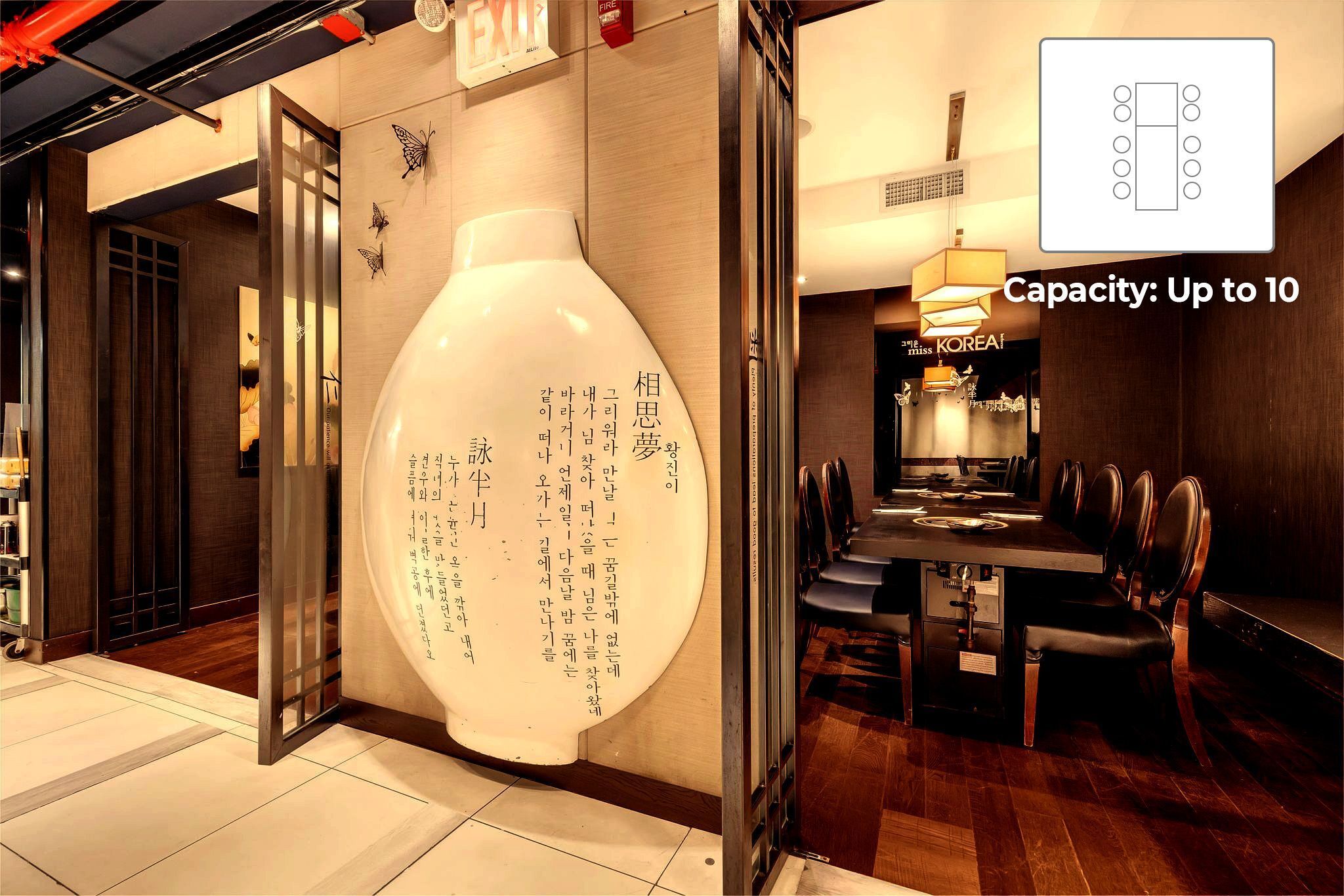 Capacity: Up to 10 people